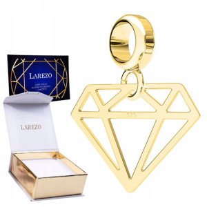 Charms złoty Diament srebro 925