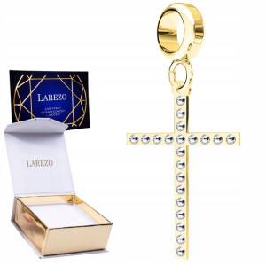 Charms złoty Krzyż Krzyżyk Cross srebro 925