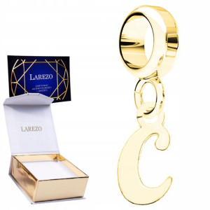 Charms złoty Literka C srebro 925