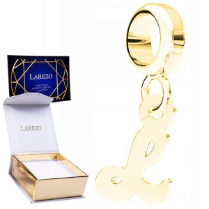 Charms złoty Literka L srebro 925
