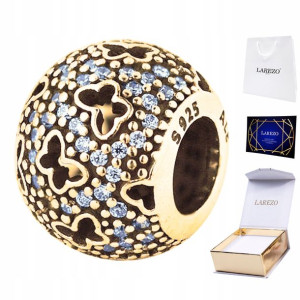Charms złoty Motyl Motylek srebro 925