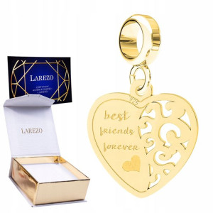 Charms złoty Serce Best Friends srebro 925