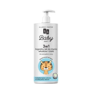 AA Baby Soft, Łagodny żel 3w1, 500 ml