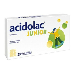 Acidolac Junior, misio-tabletki, o smaku białej czekolady, 20 szt.