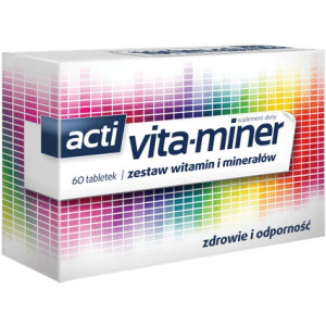 Acti Vita-miner, zestaw witamin i minerałów, tabletki, 60 szt.