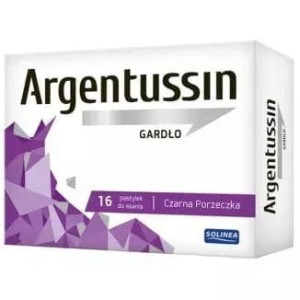 Argentussin Gardło, pastylki do ssania, smak czarnej porzeczki, 16 szt.