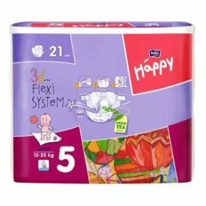 Bella Baby Happy Junior, pieluszki jednorazowe, 21 szt.