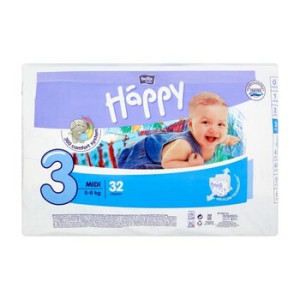 Bella Baby Happy Midi, pieluszki jednorazowe, 32 szt.