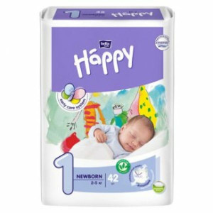 Bella Baby Happy Newborn, pieluszki jednorazowe, 42 szt.