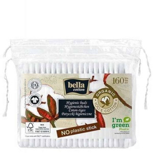 Bella, Patyczki higieniczne Cotton BIO, 160 szt.