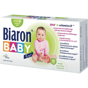 Bioaron Baby DHA powyżej 6. miesiąca życia, 30 kapsułek twist-off