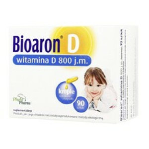 Bioaron Witamina D  800 j.m., krople wyciskane z kapsułki, 90 szt.