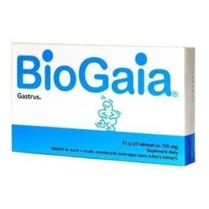 BioGaia Gastrus, tabletki do żucia o smaku mandarynkowym, 30 szt.