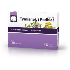 Cephamed, Tymianek i Podbiał, pastylki do ssania, 24 szt.