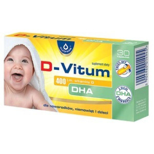 D-Vitum 400 j.m. witamina D DHA, kapsułki twist-off, 30 szt.