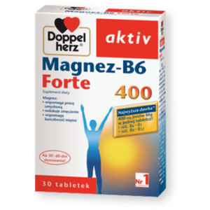 Doppelherz aktiv Magnez-B6 Forte 400, tabletki, 30 szt.