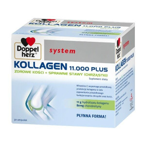 Doppelherz System Kollagen 11.000 Plus, płyn, 25 ml, ampułki, 30 szt.