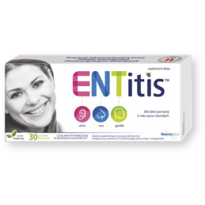 ENTitis, pastylki do ssania, smak miętowy, 30 szt.