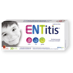 ENTitis, pastylki do ssania, smak truskawkowy, 30 szt.