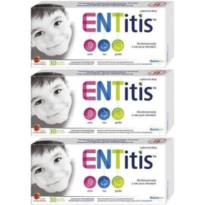 ENTitis, pastylki do ssania, smak truskawkowy, 90 szt.