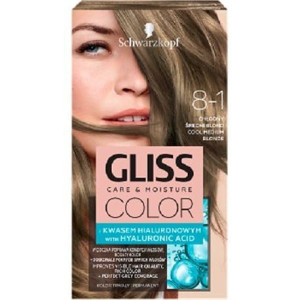 Farba do włosów Gliss Color, Chłodny Średni Blond 8-1, 1 szt.