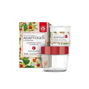FlosLek ADAPTOGEN, łagodzący krem z lukrecją na noc, słoik+wkład, 50 ml