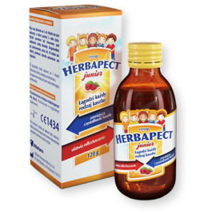 Herbapect Junior, syrop, smak malinowy, 120 g
