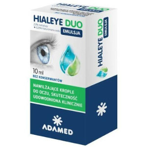 Hialeye Duo, emulsja, nawilżające krople do oczu, 10 ml