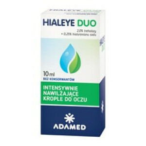 Hialeye Duo, intensywnie nawilżające krople do oczu, 10 ml