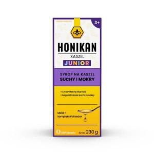 Honikan Kaszel Junior, na kaszel suchy i mokry, syrop, 230 g