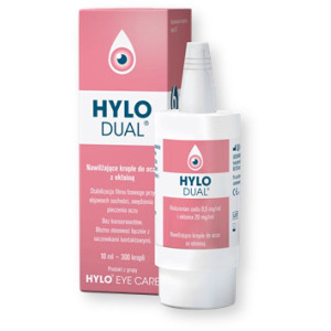 Hylo-Dual, nawilżające krople do oczu z ektoiną, 10 ml