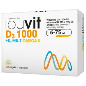 Ibuvit D3 1000+K2 MK-7 0mega 3, kapsułki, 30 szt.