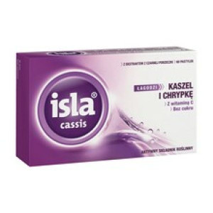 Isla-Cassis, pastylki do ssania, 60 szt.