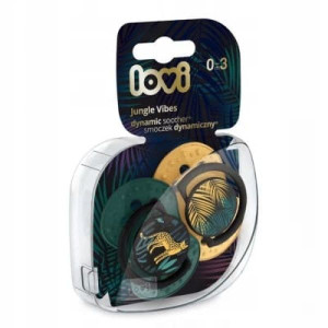 LOVI Smoczek dynamiczny, Jungle Vibes Boy 0-3m, 2szt.