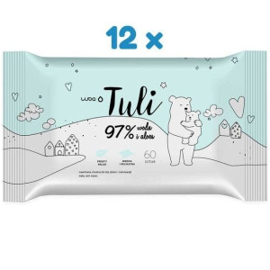 Luba Tuli, chusteczki nawilżane dla dzieci z aloesem, 12 x 60 szt.