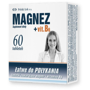 Magnez + Vit.B6, tabletki, 60 szt. (Polski Lek)