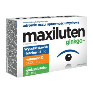 Maxiluten ginkgo+, tabletki, 30 szt.