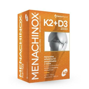 Menachinox K2 + D3 2000, kapsułki miękkie, 60 szt.