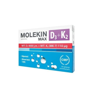 Molekin D3 + K2 Max, tabletki powlekane, 30 szt.
