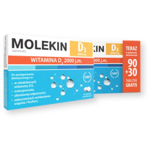 Molekin D3, 2000 j.m., tabletki powlekane, 120 szt.