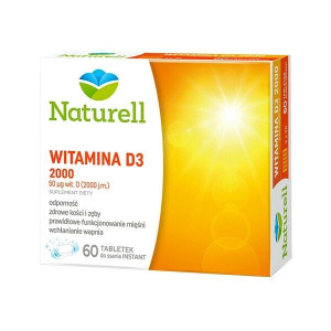 Naturell Witamina D3 2000, tabletki do ssania, 60 szt.