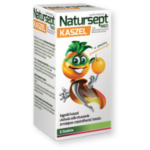 Natursept MED kaszel, lizaki o smaku pomarańczowym, 6 szt.