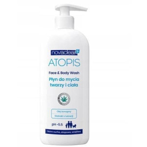 Novaclear Atopis, płyn do mycia twarzy i ciała, 500 ml
