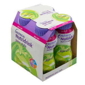 Nutridrink Juice Style, preparat odżywczy o smaku jabłkowym, 4 x 200 ml