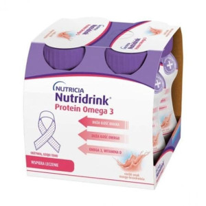 Nutridrink Protein Omega3, płyn o smaku brzoskwinia-mango, 4 x 125 ml
