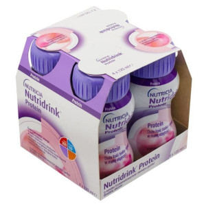 Nutridrink Protein, płyn o smaku truskawkowym, 4 x 125 ml