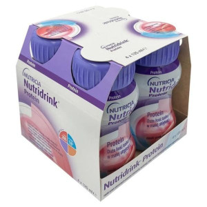 Nutridrink Protein, rześki smak czerwonych owoców, płyn, 4 x 125 ml