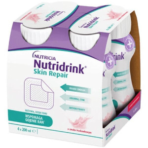 Nutridrink Skin Repair, preparat odżywczy, smak truskawkowy, 4 x 200 ml