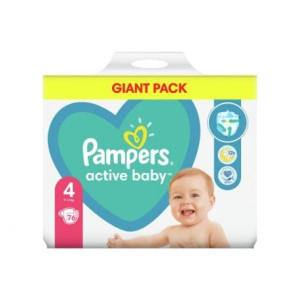 Pampers Active Baby GP, pieluszki, rozmiar 4, 76 szt.
