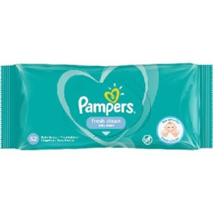 Pampers Fresh Clean, chusteczki nawilżane dla dzieci i niemowląt, 52 szt.